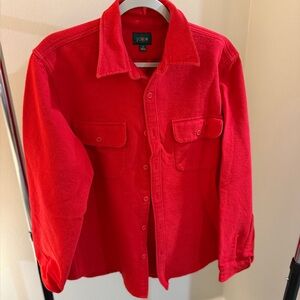 J. Crew Shirt Red Cotton Flannel Men’s Medium-Preowned